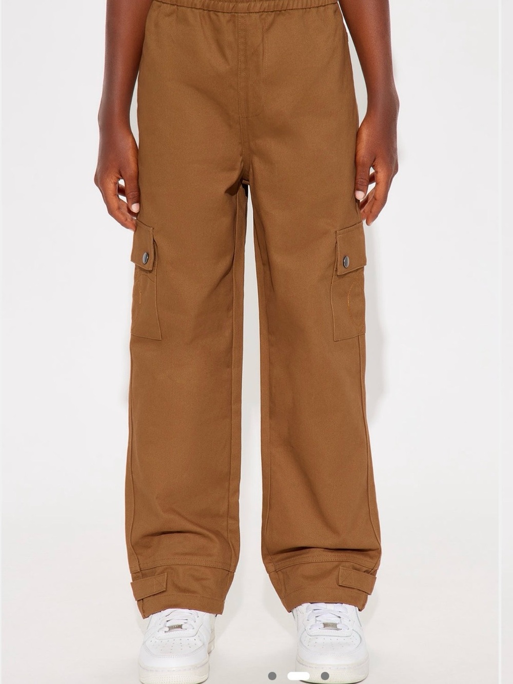 NWT FASHION NOVA Mini Baggy Talk My Walk Cargo Pant - Brown, size 8/10